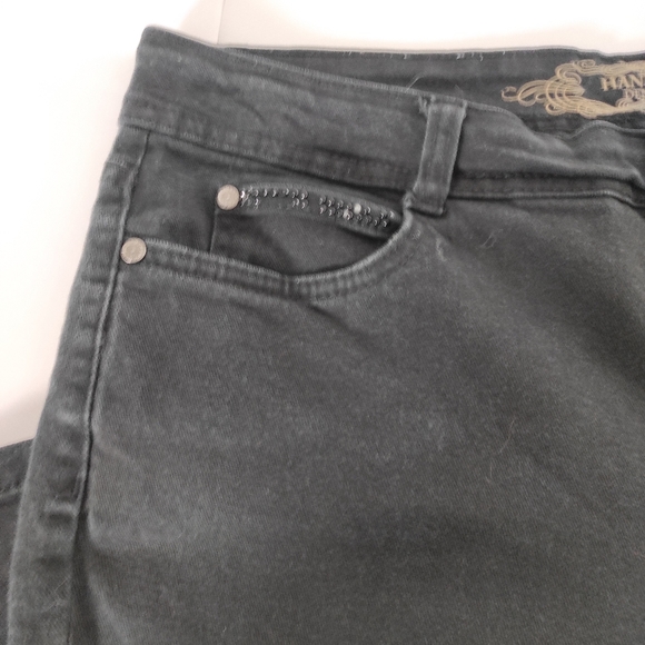 Hannah Jeweled Black Denim Midrise Jeans 14 - Picture 8 of 16